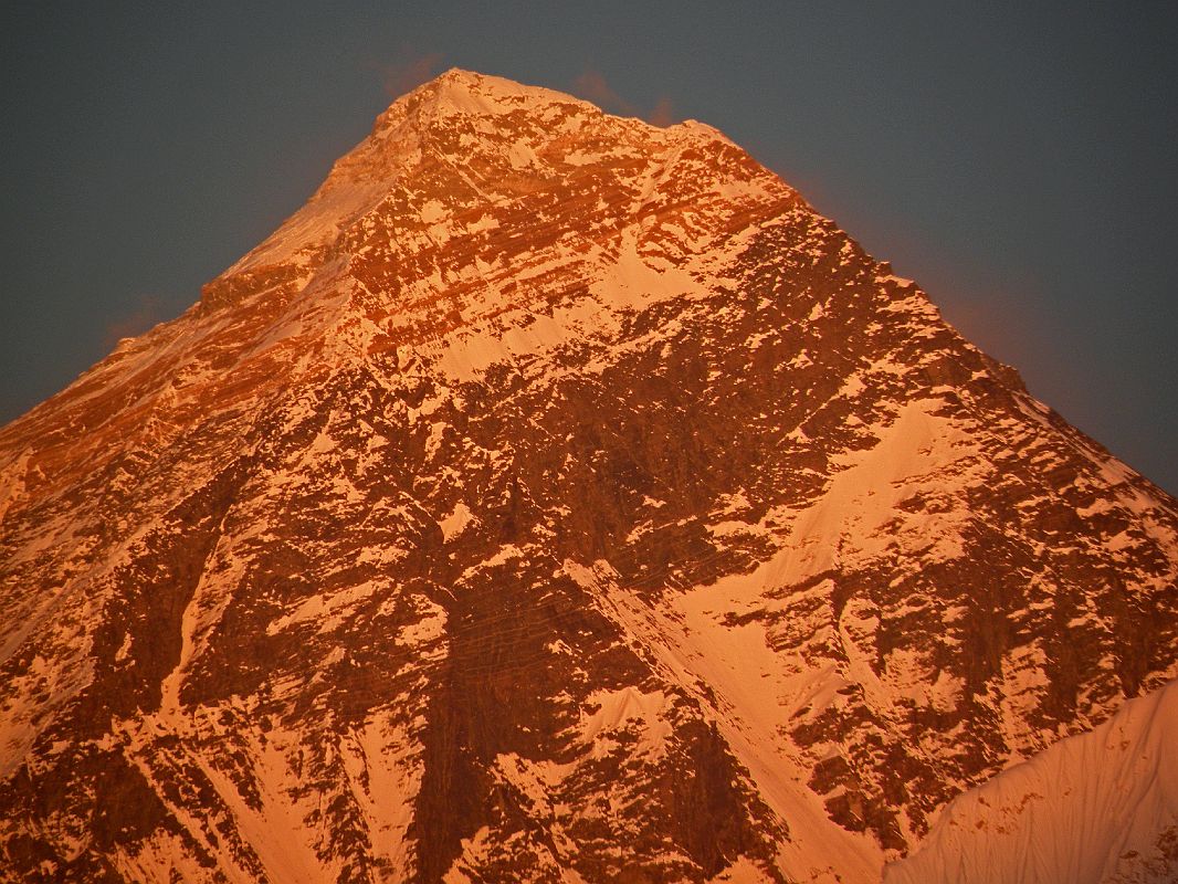 Gokyo Ri 05-2 Everest North Face and Southwest Face Close Up From Gokyo Ri At Sunset
